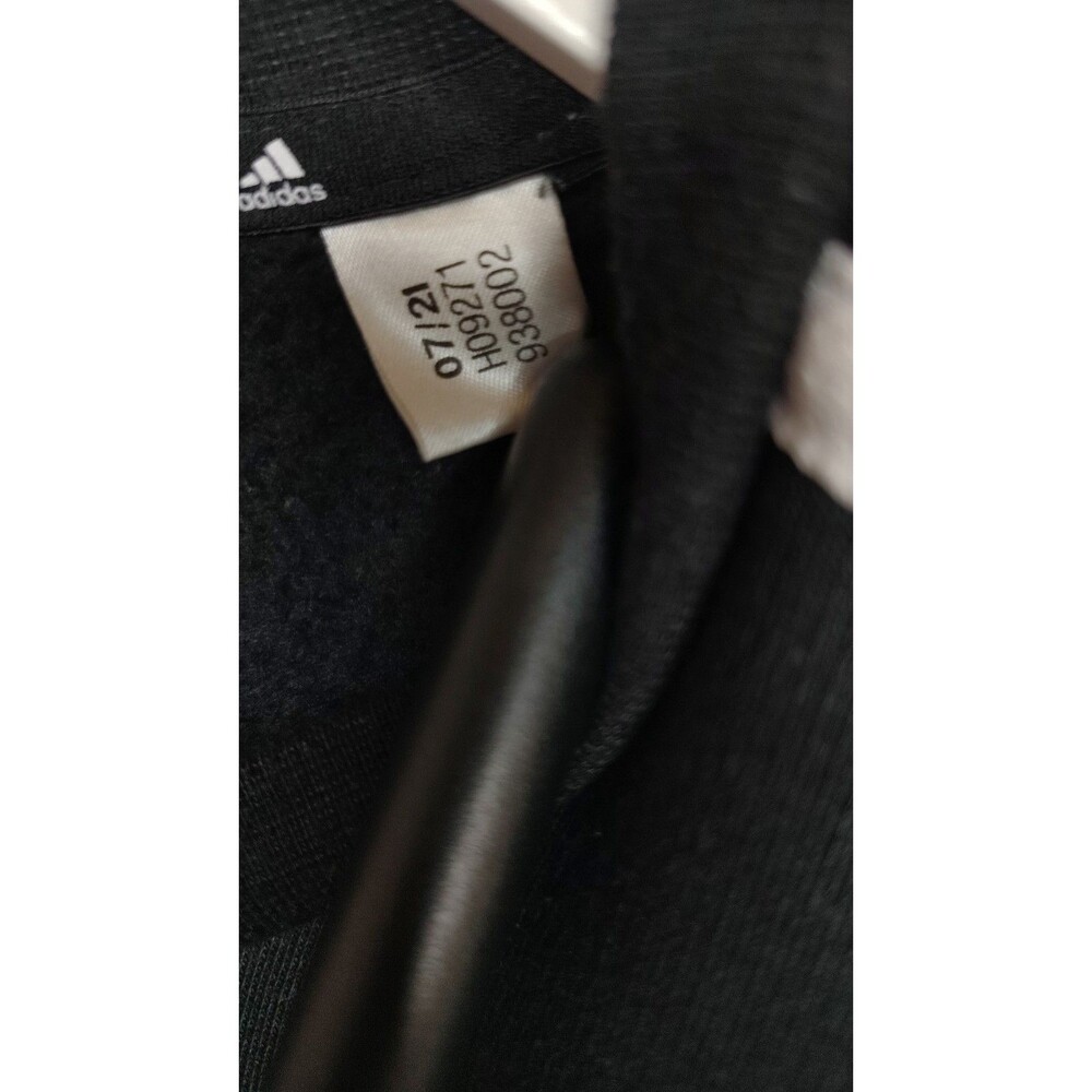 Adidas 3 Stripe Crew Sweatshirt Black Size Medium - Picture 4 of 11